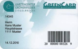 Grünenfelders Kundenkarte - GreenCard